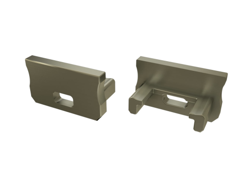 Obturator pentru profil A cu capac Basic cu orificiu - Inox
