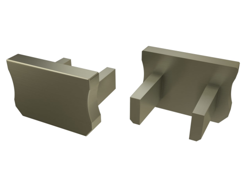 Obturator pentru profil X cu capac Basic fără orificiu - Inox