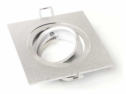 Corp de iluminat halogen mobil încastrat din aluminiu LED Almi - Argintiu sablat + soclu GU10