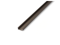 Profil de aluminiu D pentru benzile LED - Inox - 1m