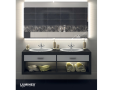 Profil de aluminiu D pentru benzile LED - Negru - 1m