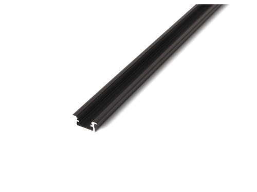 Profil de aluminiu B pentru benzile LED - Negru - 2m