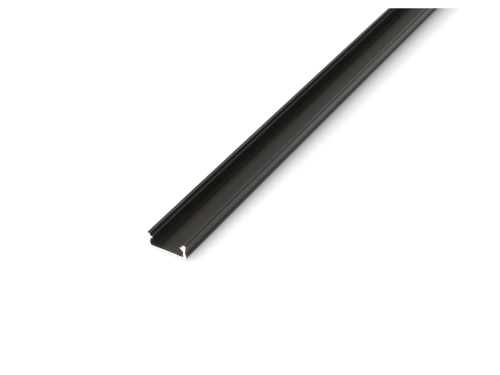 Profil de aluminiu D pentru benzile LED - Negru - 2m
