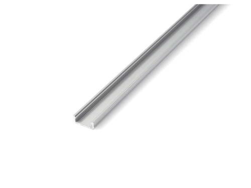 Profil de aluminiu D pentru benzile LED - Argintiu anodizat - 2m