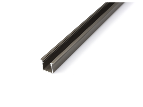 Profil de aluminiu G pentru benzile LED - Inox - 1m