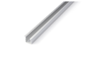 Profil de aluminiu G pentru benzile LED - Argintiu anodizat - 1m