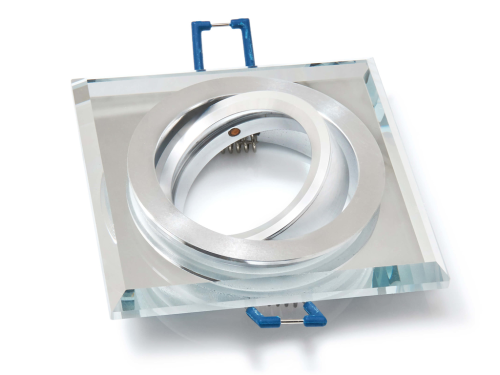 Corp de iluminat halogen mobil încastrat din sticlă LED Lima - Argintiu