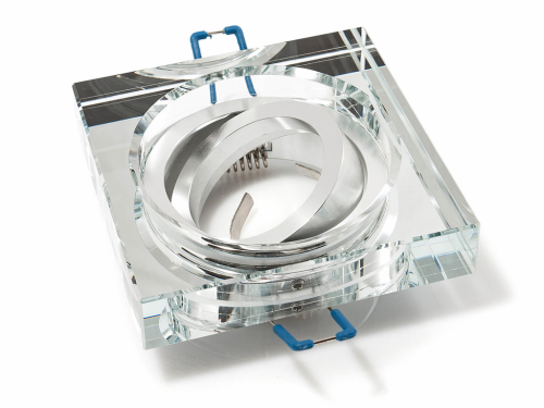 Corp de iluminat halogen mobil încastrat din sticlă 2cm LED Tami - Argintiu