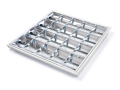 Set: 1x Corp de iluminat cu rastru încastrat 4x60cm + 4x Tub LED 9W - Alb neutru (4500K)