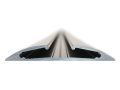 Profil de aluminiu Reto pentru benzile LED - Inox - 1m