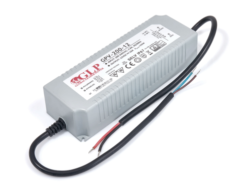 Sursă de alimentare GLP 12V 200W 16A IP67 - 5 ani garanție