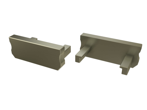 Obturator pentru profil D cu capac Basic fără orificiu - Inox