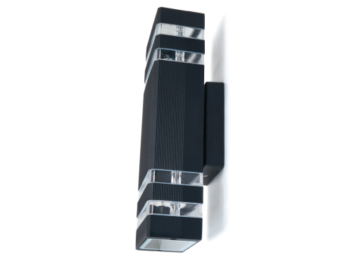 Lampă de fațadă - aplică de grădina - corp de iluminat exterior GU10 LED Inez Duo - Negru