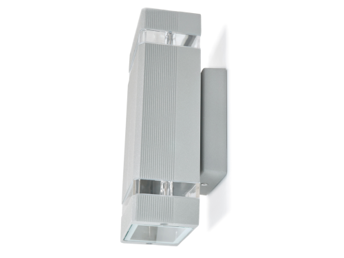 Lampă de fațadă - aplică de grădina - corp de iluminat exterior GU10 LED Hana pătrat - Gri