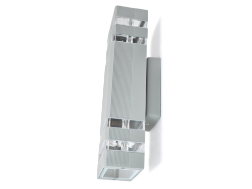 Lampă de fațadă - aplică de grădina - corp de iluminat exterior GU10 LED Inez Duo - Gri