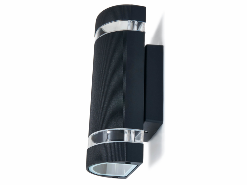 Lampă de fațadă - aplică de grădina - corp de iluminat exterior GU10 LED Hana rotund - Negru