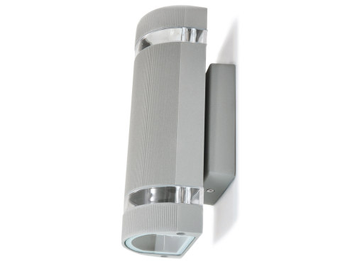 Lampă de fațadă - aplică de grădina - corp de iluminat exterior GU10 LED Hana rotund - Gri