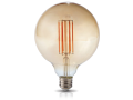 Bec LED E27 7W G125 Filament Retro Amber - Alb cald (2700K)