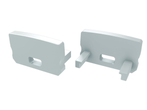 Obturator pentru profil D cu capac High cu orificiu - Alb