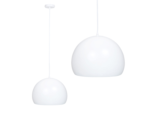 Lampă tavan suspendată din seria din seria Moderne & Scandi: Model B7109 E27 – Alb + argintiu