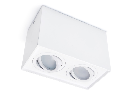 Corp de iluminat halogen mobil montat pe zid din aluminu LED Busto x2 - Alb