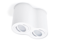 Corp de iluminat halogen mobil montat pe zid din aluminu LED Busto x2 - Alb