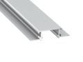 Profil de aluminiu ZATI pentru benzile LED - Argintiu anodizat - 1m
