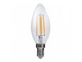 Bec LED E14 4W C37 Filament - Alb cald (3000K)