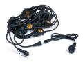 Set: Ghirlandă grădină 10m 20xE27 + 20x Bec cu LED E27 1.3W filament