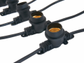 Set: Ghirlandă grădină 10m 20xE27 + 20x Bec cu LED E27 6W filament