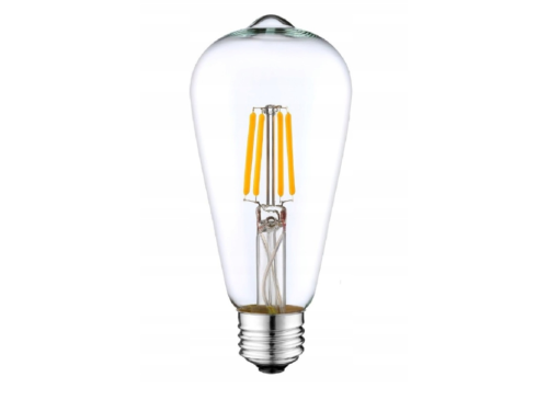 Bec LED E27 8W ST64 Filament Retro - Alb cald (2700K)
