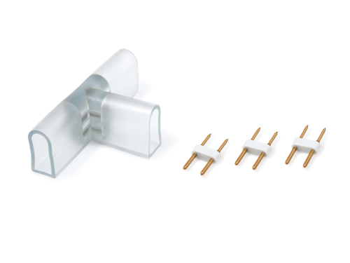Conector pentru benzi LED Neon 24V/230V 8x16mm Colț tip: T