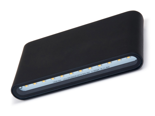 Lampă de fațadă - Aplică de grădină LED Flow 2x6W - Negru - Alb neutru (4500K)