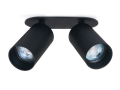 Corp de iluminat halogen mobil încastrat din aluminiu LED Lungo x2 - Negru mat