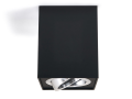 Corp de iluminat halogen mobil montat pe zid din aluminu LED Busto L x1 – Negru/argintiu