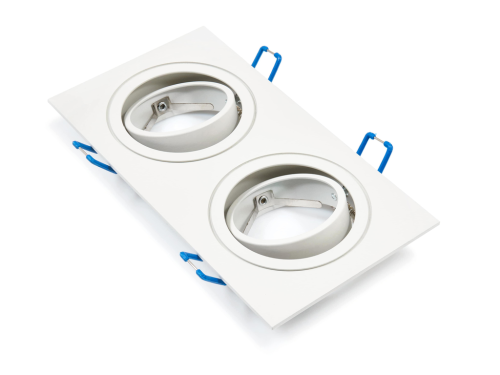 Corp de iluminat halogen mobil încastrat din aluminiu LED Almi dublu - Alb mat