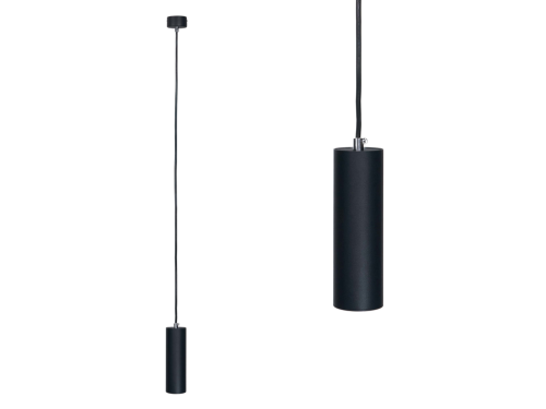 Lampa de tavan suspendată din seria Modern & Scandi: Karadon 5.6X17cm GU10 - Neagră