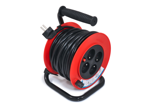 Prelungitor pe tambur pentru grădină construcții cu 4 prize 25 m