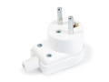 Fișa oblică cu împământare 16A 250V UL006 – Albă