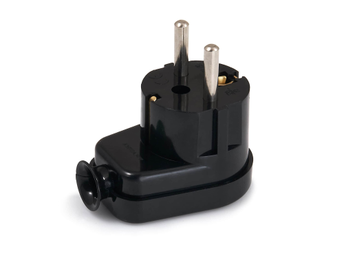 Fișa oblică cu împământare 16A 250V WT-97956 – Neagră