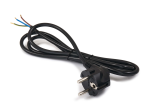 Fișa cu cablu de alimentare cu împământare OMY 3x0.75mm 1.5m - Neagră