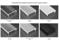 Capac Double PMMA Negru pentru profil de aluminiu - 1m