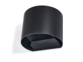 Lampă de fațadă - Aplică de grădină LED Kreon rotund 2x3W - Negru - Alb neutru (4500K)