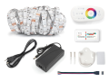 Set bandă LED 12V | 5050 | 150LED | 5m | IP20 | RGB + RF-RGB-004 controler + sursă alimentare 36W