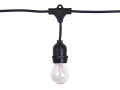 Set: Ghirlandă grădină 10m 10xE27 + 10x Bec cu LED E27 6W filament
