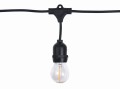Set: Ghirlandă grădină 10m 10xE27 + 10x Bec cu LED E27 1.3W filament