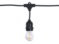 Set: Ghirlandă grădină 20m 20xE27 + 20x Bec cu LED E27 1.3W filament