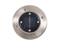 Lampadar grădină bătut în substrat Solară LED 4xSMD - 4 szt. - Satin - Alb rece (5500K)