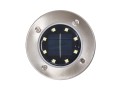 Lampadar grădină bătut în substrat Solară LED 8xSMD - 4 szt. - Satin - Alb rece (5500K)