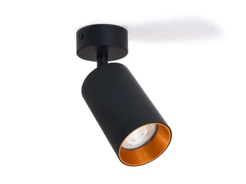 Corp de iluminat cu halogen montat pe zid de perete și tavan LED Eris Gold x1 - Negru